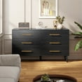 thumbnail image 6 of Noelse 6 Drawer Dresser with Metal Handles, Modern Black Dresser Storage Cabinet for Bedroom Home, 6 of 9