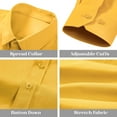 thumbnail image 5 of Men's Slim Fit Stretch Dress Shirt Solid Color Microelastic Long Sleeve Casual Soft Business Button Up Shirts, 5 of 5