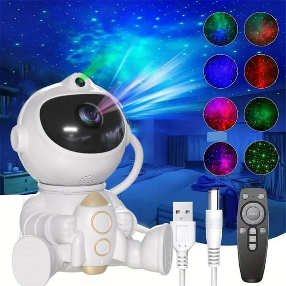 TopLLC Star Projector Galaxy Night Light Spaceman Astronaut Space Projector 8 Projection Effects 360 Degree Rotation Star Projector Night Light With Remote Control A chopper