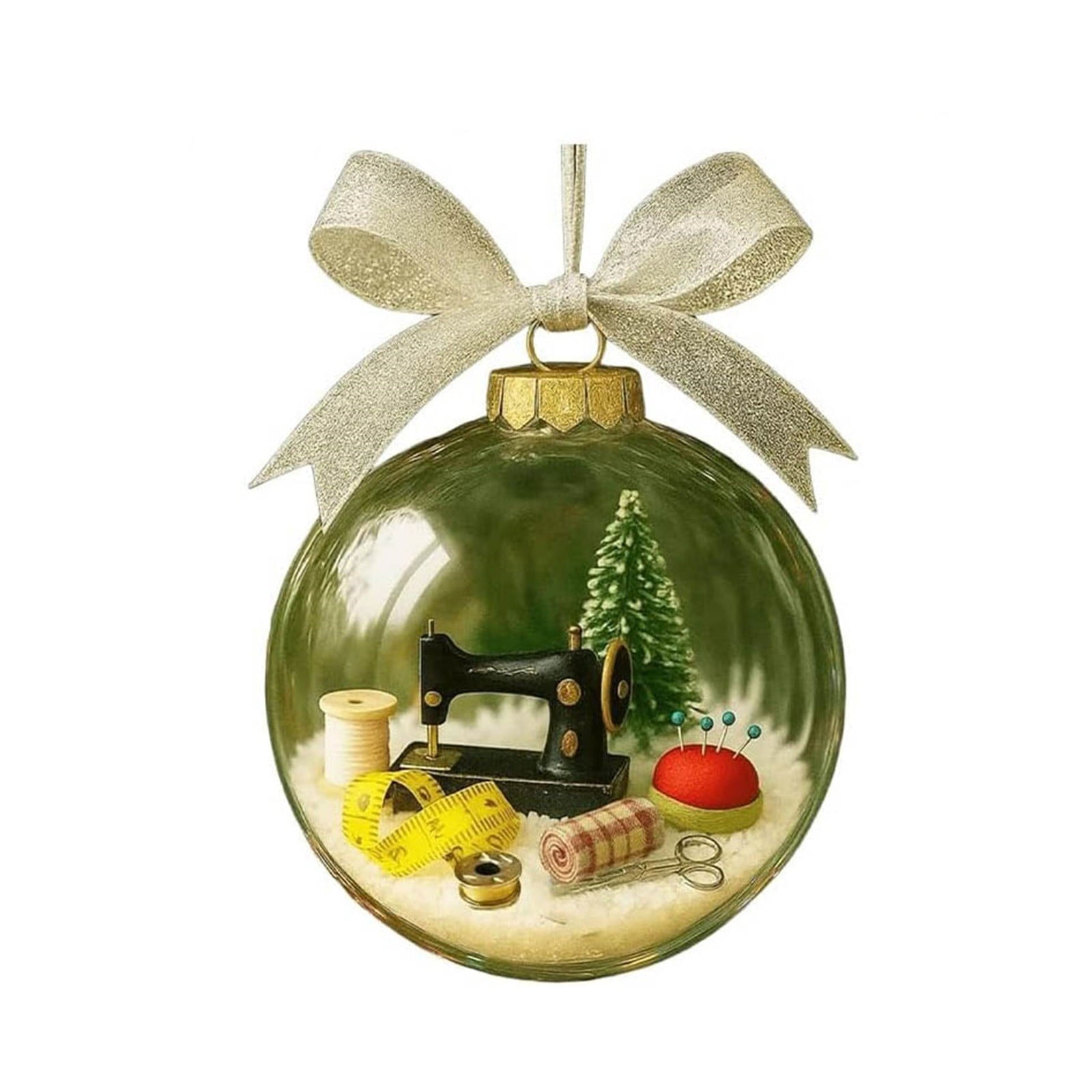 Lot De 6 Ornements De Noël En Cristal Et Verre - Grande Suspension Argentée - Finials (Neuf)