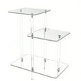 thumbnail image 2 of Mesa auxiliar de acrílico transparente para decoración del hogar, pequeña mesa auxiliar de 3 niveles para pasillo, mesita de noche, baño, sala de, 2 of 7