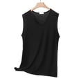 thumbnail image 3 of Ohufall Women's Modal Pajamas Sleeveless Crew Neck Tops Soft Comfortable Solid Color Lounge Pajama Tops, 3 of 4