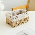 thumbnail image 6 of Kieccall Small Lined Woven Storage Basket Household Desktop Organization Bin Gift, 6 of 6