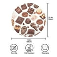 thumbnail image 4 of Round Plate Mat 15.4x15.4 Inchesx1 Placemat Table Mat Kitchen Mat Coffee Mat Fabric Thick, Strong Wear-Resistant, Heat Resistance Dark Chocolate, 4 of 7