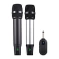 thumbnail image 1 of Riwcyla Professional UHF Wireless Microphone System with Handheld Cordless Microphone & Receiver Rechargeable Mic 16 Channels for Video Live Broadcast Interview Singing Party, 1 of 6