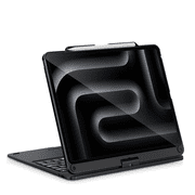 Pekarejue Wireless Keyboard Case for iPad Air 13 inch M4 M3 M2 & iPro 12.9-inch 6th 5th 4th 3rd Generation: Smart Trackpad RGB Backlit, 360 Degree Rotating Protective Cover and Pencil Holder Black