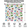 thumbnail image 2 of Blackout Kids Curtains,White Colorful Cartoon Dinosaurs Leaves Pattern Childrens Insulated Curtains Set Of 2,Bedroom Essentials,Toddler Room Decor 42"x84", 2 of 5