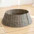 thumbnail image 2 of Dsseng Christmas Tree Rattan Skirt Stand Base Basket Cover Tidy Decor Grey, 2 of 17