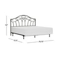 thumbnail image 2 of Hillsdale Furniture Josephine King Arched Metal Headboard with Frame, Metallic Brown, 2 of 11