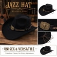 thumbnail image 2 of Clossjun Western Cowboy Hat for Men Women Classic Roll Up Fedora Caps with Buckle Belt Outdoor Activity Beanies Fashion Head Wear, 2 of 6