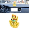 thumbnail image 4 of Lucky Cat, Vivid Expression Smiling Faces Waving Lucky Fortune Cat 4 in Battery Powered  for Home, 4 of 7