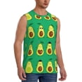 thumbnail image 2 of Haiem Men's Cartoon Fruit 1 Print Tank Tops Summer Sleeveless Cut Off Workout T-Shirts Fitness Vest Athletic Undershirts-Small, 2 of 8
