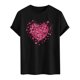 thumbnail image 3 of Tops para hombre, blusas y camisas de cuello redondo y manga corta para hombre. Camiseta/camisa informal de cuello redondo y manga corta con estampado de corazones para hombre. Tops de poliéster para, 3 of 4