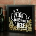 thumbnail image 3 of Torched Wisconsin Drink Wine Cap Shadow Box Wall Mount Decor 13"x13"x3", 3 of 8