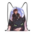 thumbnail image 1 of Bolsa clásica con cordón de Cómo entrenar a tu dragón, plegable, para deportes, fitness, unisex, para viajes y deportes de playa, tamaño mediano, 1 of 8
