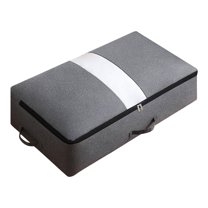 Fabric Quilt and Clothes Storage Bag Large Capacity Foldable Organizer Box for Bedding Toys Seasonal Items Moving Dorm Closet Garage and Home Storage