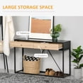 thumbnail image 4 of HOMCOM Console Table, Hallway Table with 2 Drawers, Steel Frame Sofa Table, 4 of 10
