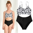 thumbnail image 2 of Penkiiy Girls Bathing Suits Two Piece Kids Swimsuits Summer Beach Swimwear 13-14 Years White, 2 of 9