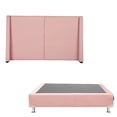 thumbnail image 1 of Box Base Cama Matrimonial + Cabecera Milan Rosa, 1 of 8