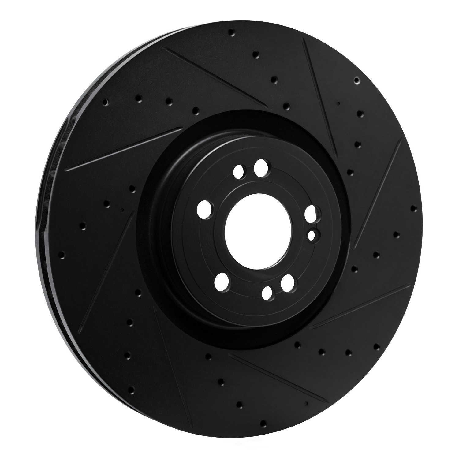 Dynamic Friction Company 633-63180R DFC Brake Rotor - Drilled And Slotted - Black