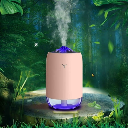 

WMYBD Gifts Flame Humidifier USB Car Aromatherapy Sprayer Night Light Hydration Mini Portable Air Humidifier