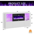 thumbnail image 6 of Amerlife 68" Tv Stand, 40" Fireplace, White&Black, 6 of 6