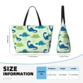 thumbnail image 4 of Disketp Cute Dinosaur Blue Green Bolsa de Playa de Gran Capacidad, Bolso Impermeable y a Prueba de Arena para Mujer, Ideal para Playa, Piscina y Natación, 4 of 7