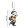 thumbnail image 2 of Holloyiver 2D Puppy-Shaped Backpack Double Sided Acrylic Pendant, Car Pendant And Backpack Keychain, Adorable Teddy Dog Design (1PC), 2 of 8