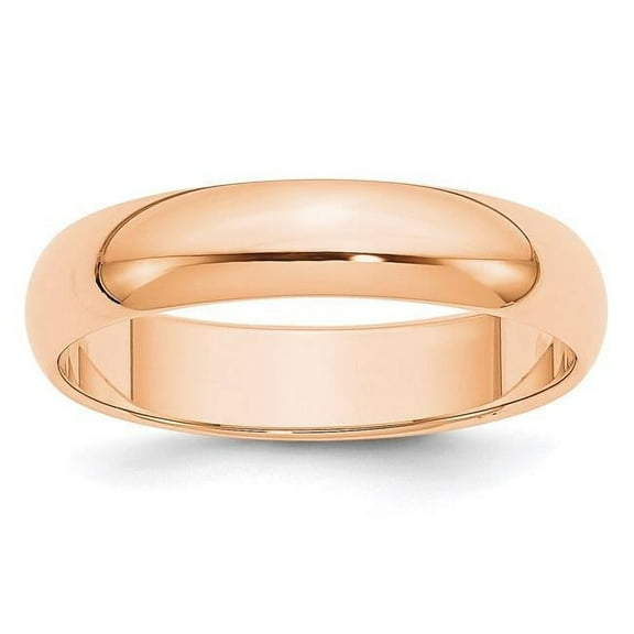 Primal Gold 10 Karat Rose Gold 5mm Half Round Band Size 10