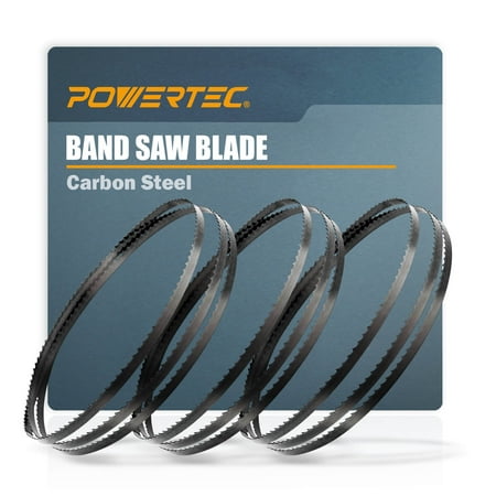 

POWERTEC 3PK 59-1/2 Inch Bandsaw Blades 1/8 x 14 TPI Band Saw Blades for Wen 3959 Sears Craftsman Porter-Cable Ryobi Delta B&D and Skil 9 Band Saw for Woodworking (13100-P3)