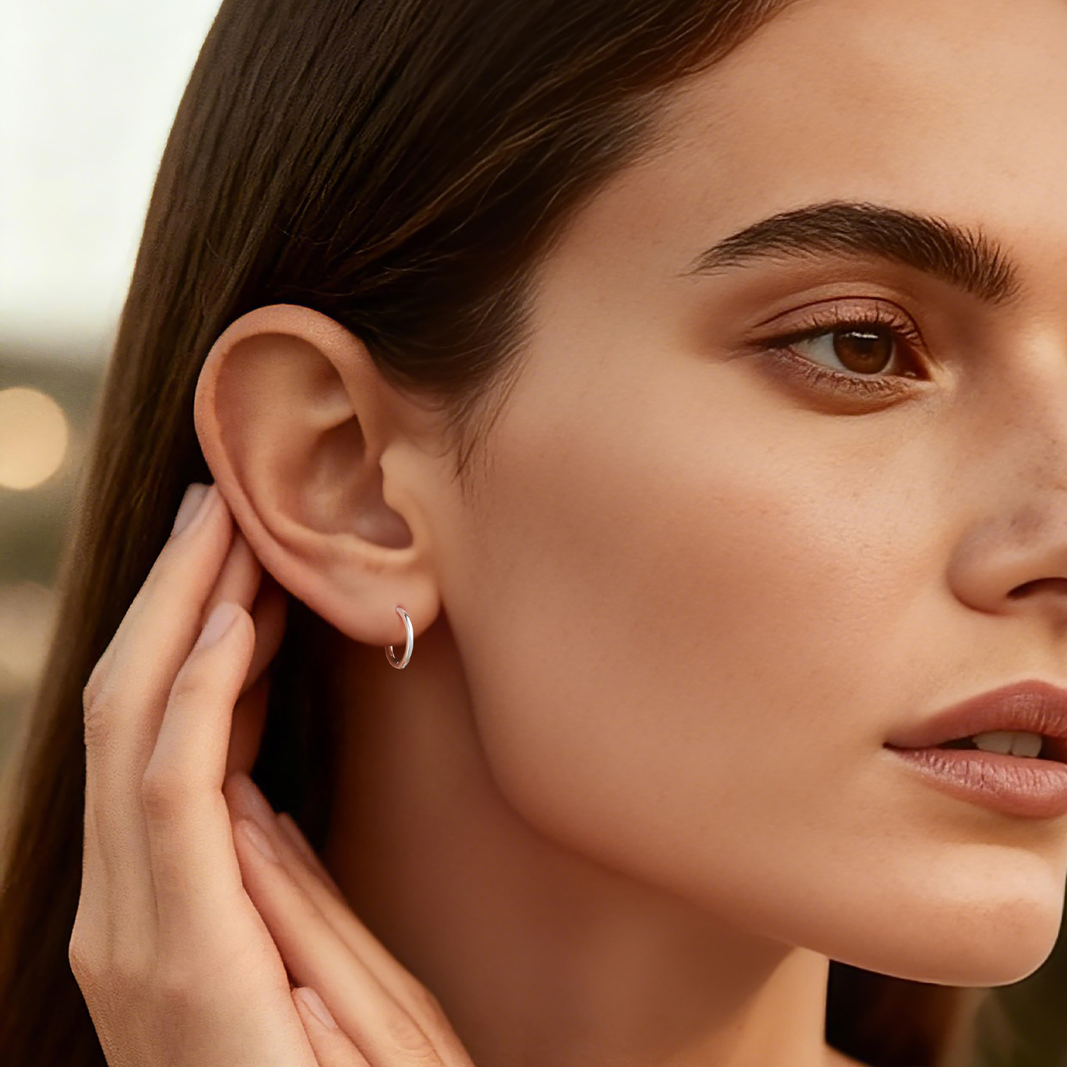 Suplight Silver Hoop Earrings for Women Men 8/10/12/14/16/18/20MM Small Huggie Hypoallergenic Nickel Free Christmas Jewelry Gift