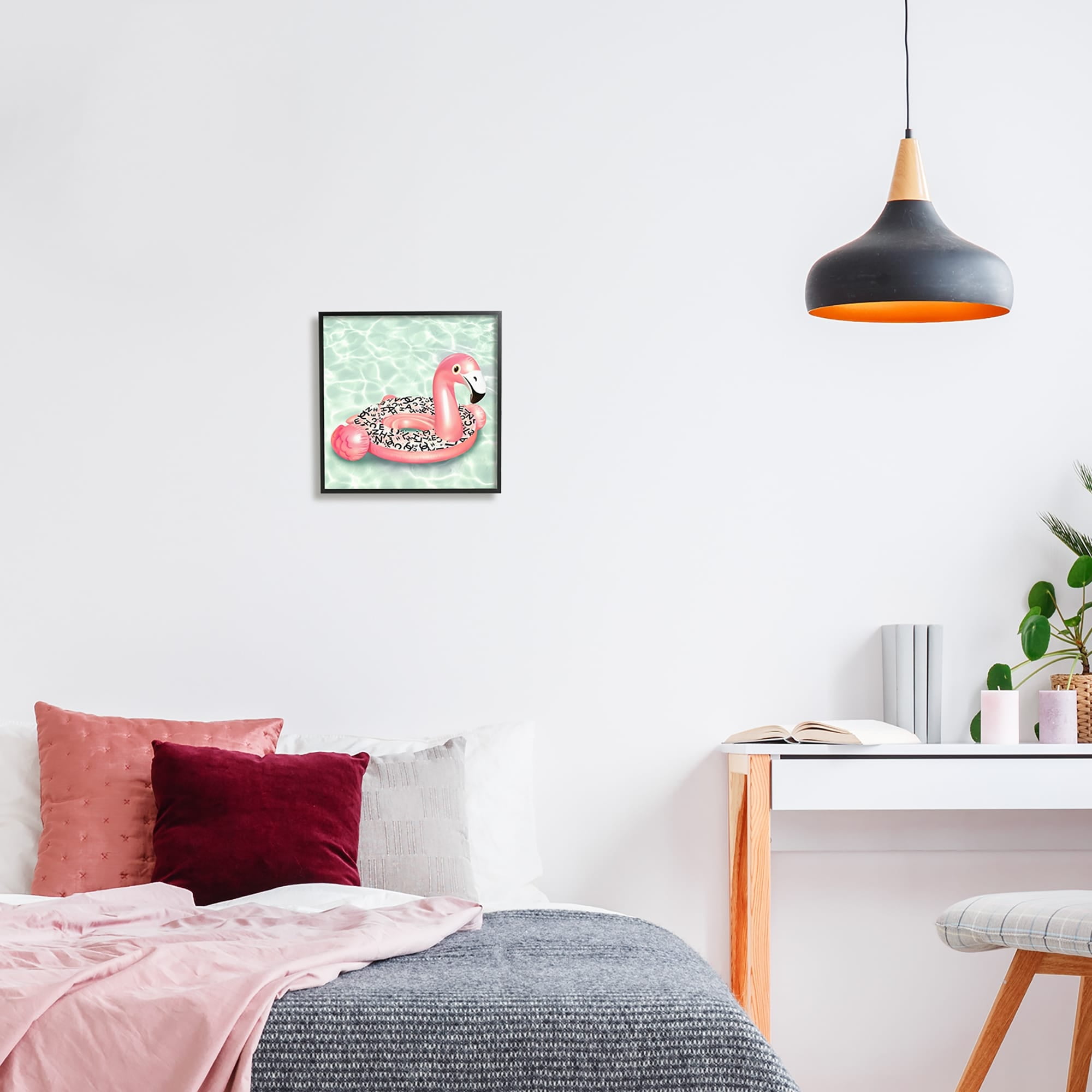 Stupell Industries Chic Summer Pool Float Glam Fashion Pattern Graphic Art Black Framed Art Print Wall Art, Design by Ziwei Li