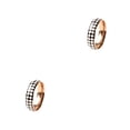 thumbnail image 3 of Qarigey Anillo con diseño de tablero de ajedrez, joyería femenina elegante exquisita, anillos de dedos de colores simples, regalo de Oro rosa talla 8 2piezas, 3 of 6