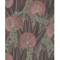 thumbnail image 4 of Pink Bold Metallic Leaf Tropical Wallpaper R8367, 4 of 5