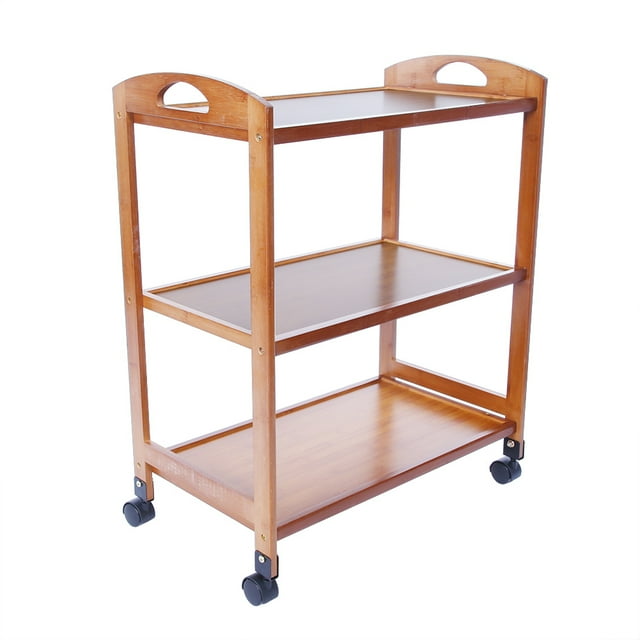 3-Tier Moveable Kitchen Trolley Rolling Storage Rack Organizer with Wheels