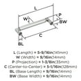 thumbnail image 5 of Amerock Balon 5-1/16 inch (128mm) Center-to-Center Polished Chrome Cabinet Pull, 5 of 6