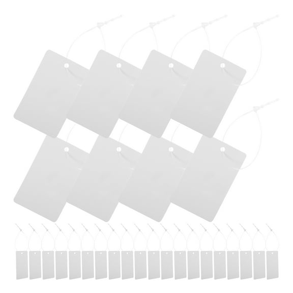 CRAFTHROU 200Pcs White Retail Tags for Item Tags with String .3x3.3in
