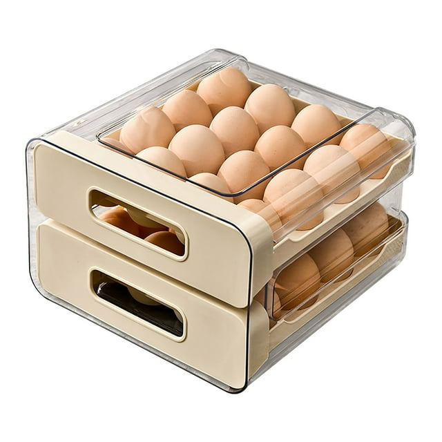 Rouleau pour Réfrigérateur Rouleau vers le Bas 24 Unités Organisateur pour Réfrigérateur Plateau de Contenant pour Réfrigérateur Boîte de Rangement de Réfrigérateur avec Couvercle pour Aliments