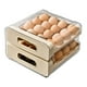 thumbnail image 2 of Contenedor para guardar huevos en el refrigerador | Organizador de huevos automático con ruedas | Bandeja para 24 huevos con tapa, 2 of 5