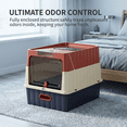 thumbnail image 6 of EIODEAR Enclosed Cat Litter Box with Pull-Out Drawer - Convertible 2-in-1 Covered Pet Toilet for Large Cats, Anti-Tracking & Odor Control, 19.7" L, 6 of 8