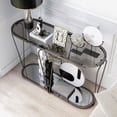 thumbnail image 7 of Gables 1-Shelf Metal Console Table, Black Nickel and Gray, 7 of 7