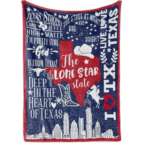 LHSHID Texas Gifts Blankets Throws Bed Flannel Plush Texan Souvenir Home Decor US State Gift Birthday Presents for Women Men Friends 30x40in