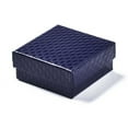thumbnail image 4 of Square Cardboard Jewelry Boxes with Sponge Inside for Earring & Ring & Pendant Dark Slate Blue 7.5x7.5x3.5cm Inner Size: 7x7cm, 4 of 7