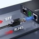 thumbnail image 2 of Convertidor de Medios de Fibra Gigabit SFP A RJ45, Transceptor de Fibra Monomodo LC, 10/100/1000 M, 2 of 5