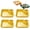 Yellow, variant on Sauce Separated Plate, Square Plastic Snack Plates Set of 4, Plastic Dumpling Platter Set, Reusable Chip and Dip Serving Dish for Dumplings, Tacos, Appetizers, Fruit & Charcuterie