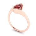 thumbnail image 2 of Solitaire Engagement Ring for Women - 2ct Natural Garnet in 18K Rose Gold Promise Ring, 2 of 6