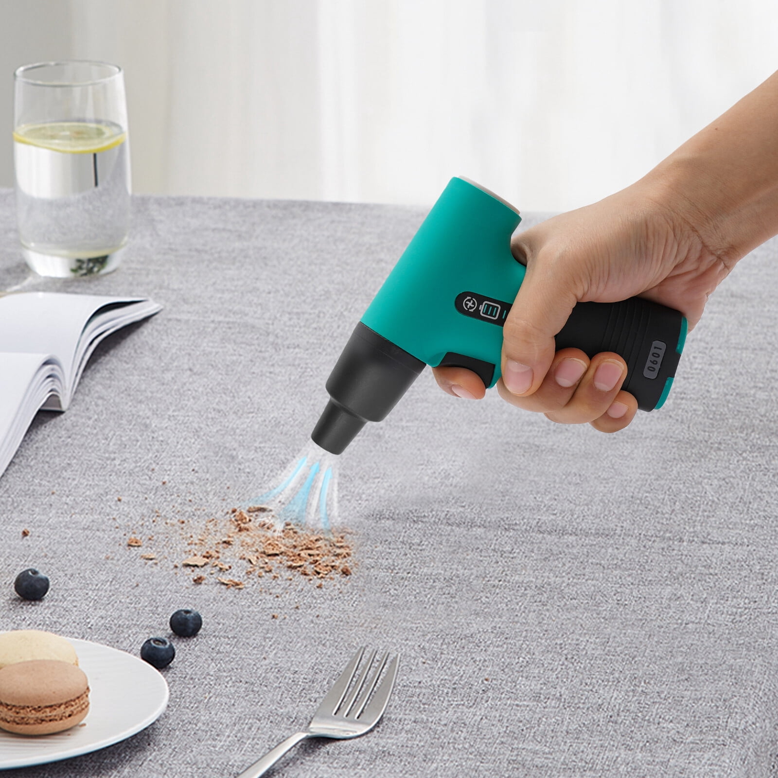 Compressed Air Dusters, Air Duster, Electric Air Blower and Mini Vacuum, 150W Brushless Motor, 6 Speed Settings, for Keyboard, Car