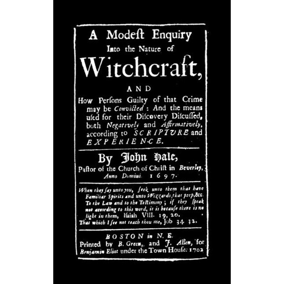 Modest Enquiry Into Nature of Witchcraft, (Paperback)