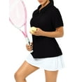 thumbnail image 4 of WomensShirts Short Sleeve Zipper Athletic Golf Shirts Moisture Wicking Sport Tops, 4 of 7