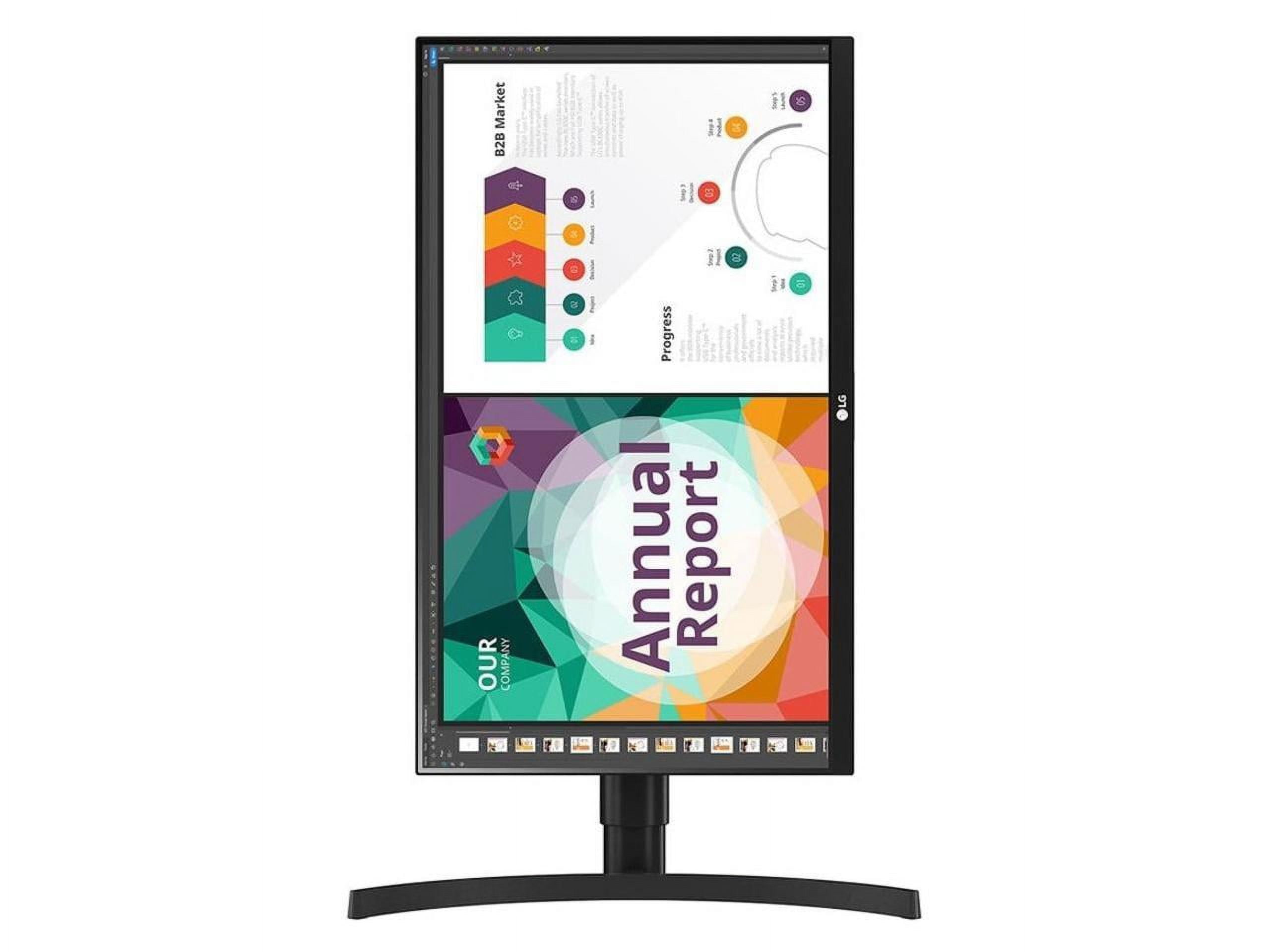 LG 27BN85UN-B 27" Class LCD Monitor - 16:9 - Textured Black - 27" Viewable - In-plane Switching (IPS) Technology - 1.07 Billion Colors - FreeSync - 5 ms - Speakers - Height, Swivel, Pivot, Tilt - U...